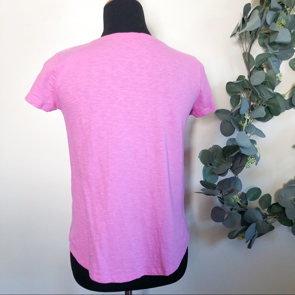 talbots | pink embroidered short sleeve tassels - Picture 2 of 7